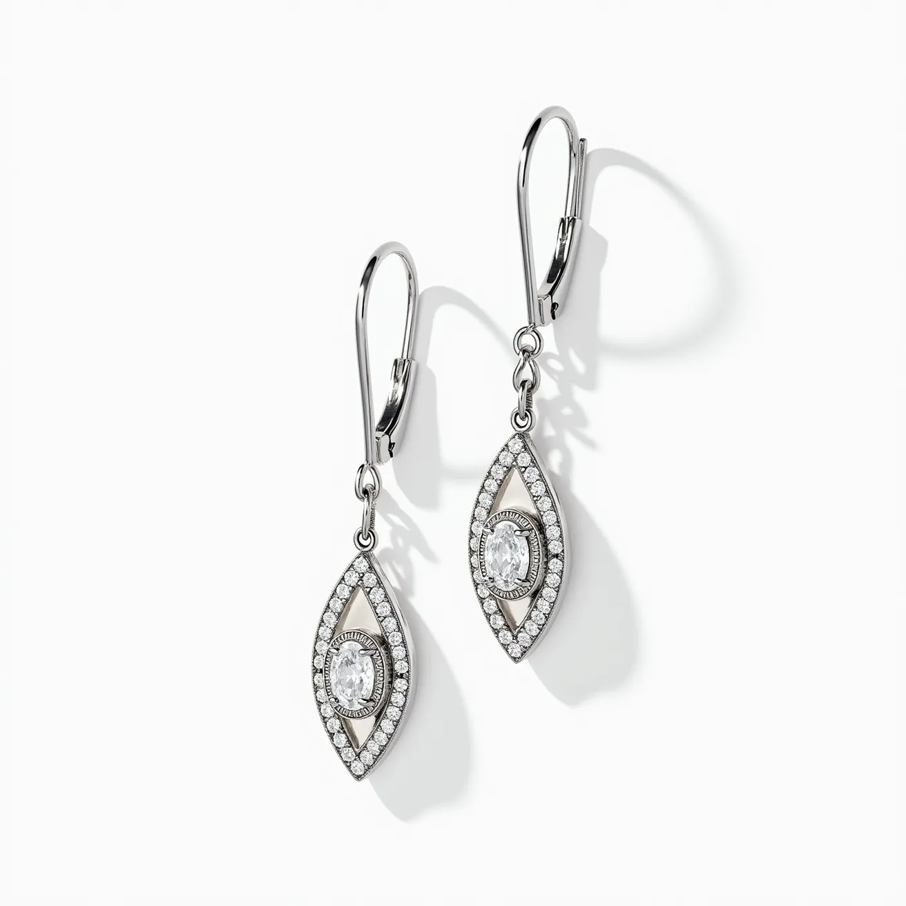 silver drop earrings