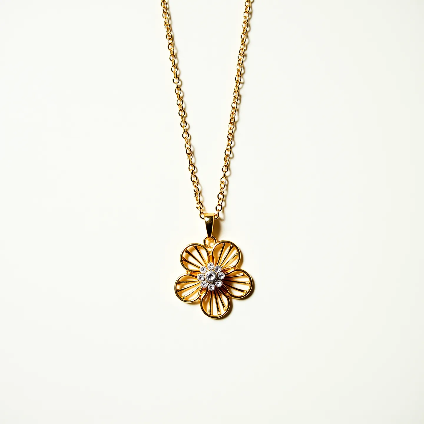 gold flower necklace